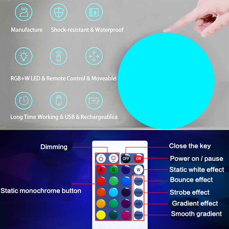 Colorful LED Garden Glowing Ball Lights for Outdoors Pi-Mart