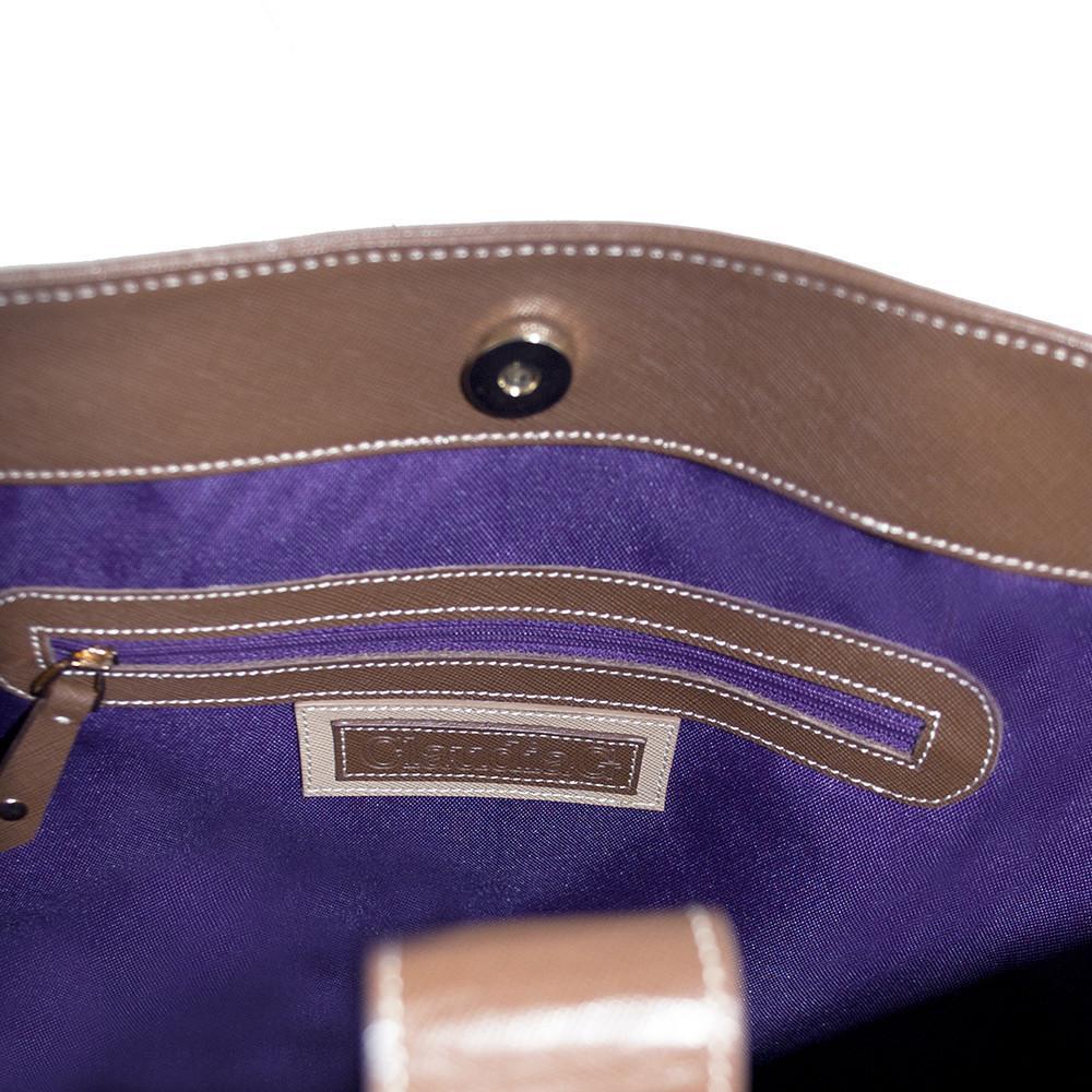 Luminous Leather Bag - Chocolate LadyShow.Store