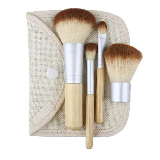 4 Bamboo Handle Makeup Brush Set LadyShow.Store