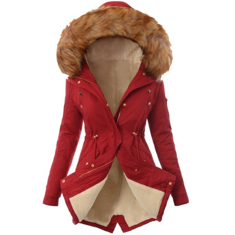 Slim Warm Hooded Padded Jacket for Women Pi-Mart