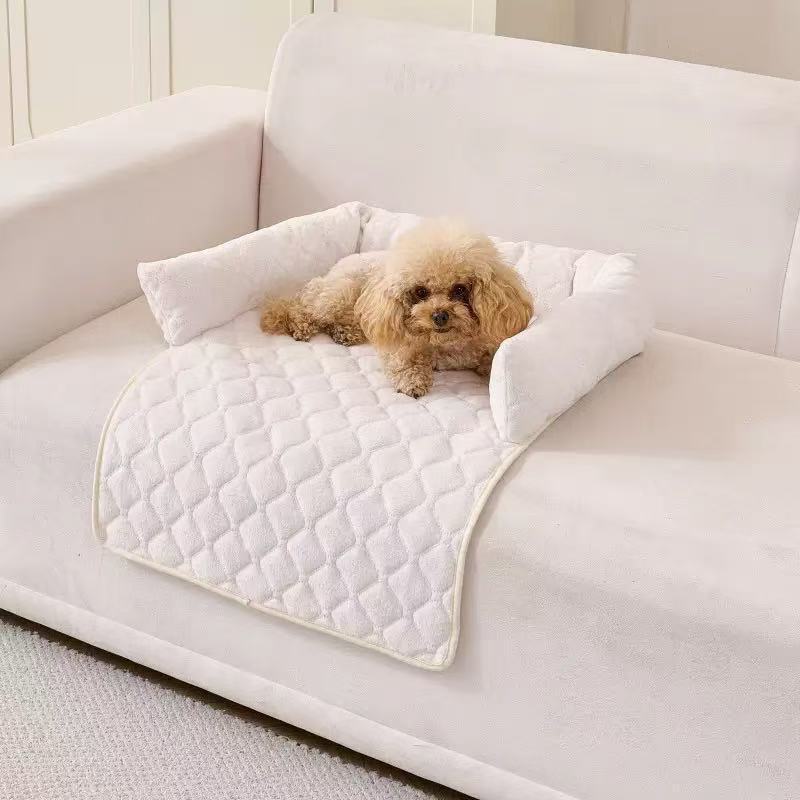 Sofa-style Calming Dog Bed, Durable Suede Pet Sofa Bed, Waterproof Sofa Cushion Pet Bed, Sofa Protection Pad Suitable For Small And Medium-sized Dogs And Cats. Pets Fashion