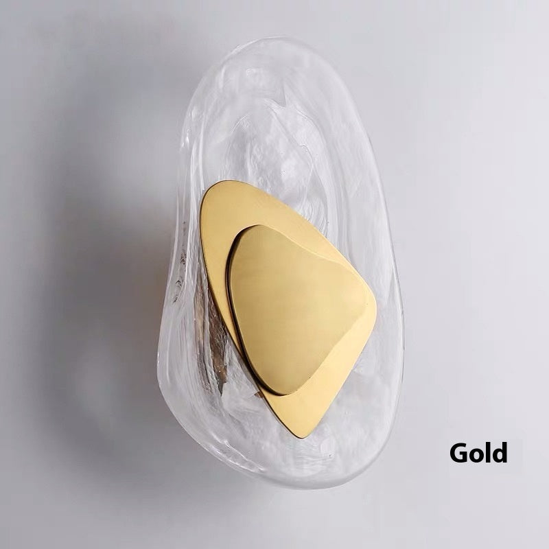 Modern Minimalist Glass Wall Lamp Creative Background Wall LED Lamp PearlNestDecor.com