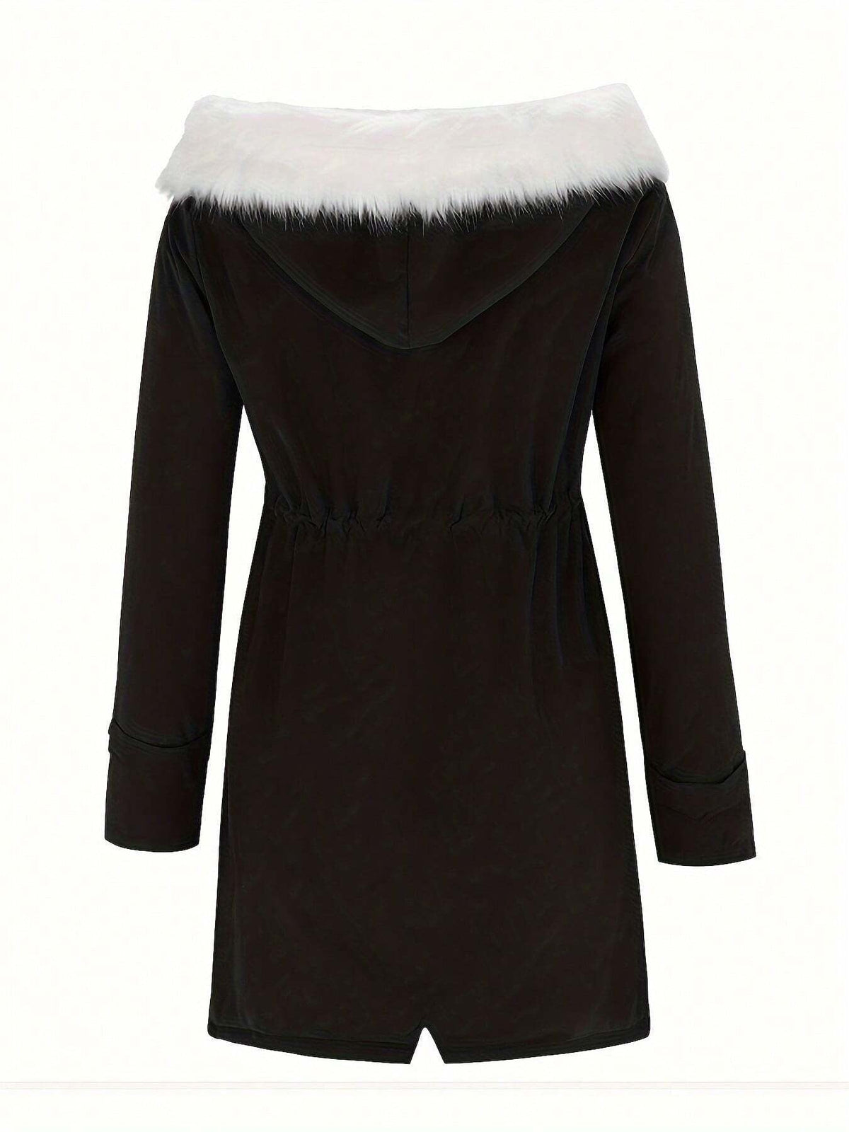 Needle Winter Faux Fur Hooded Parka Coat NorixaFashion.com