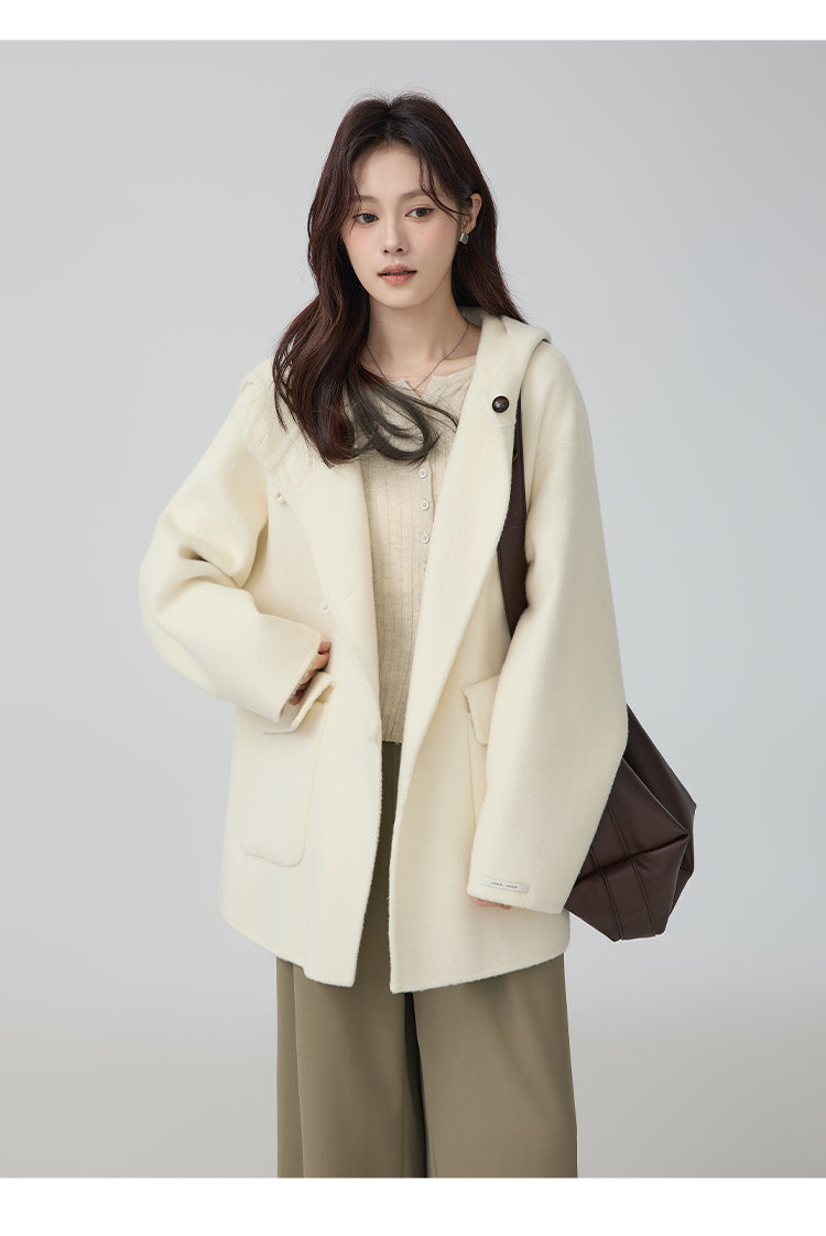 High-grade Short Hooded Woolen Coat Best YouTube Store