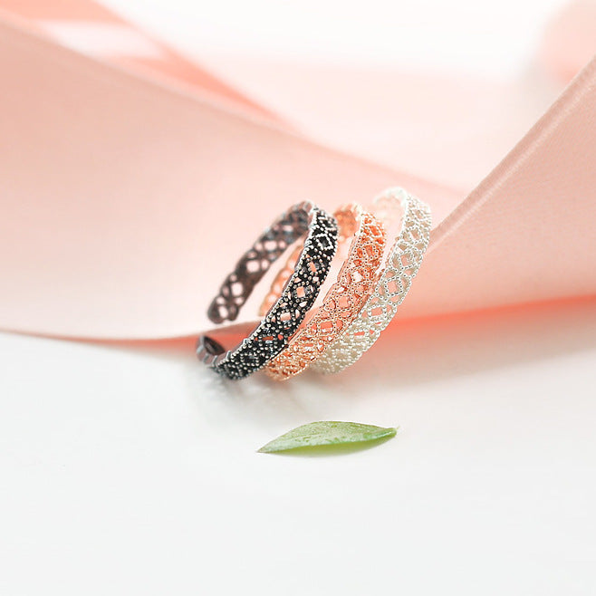 Geometric diamond S925 sterling silver ring LadyShow.Store