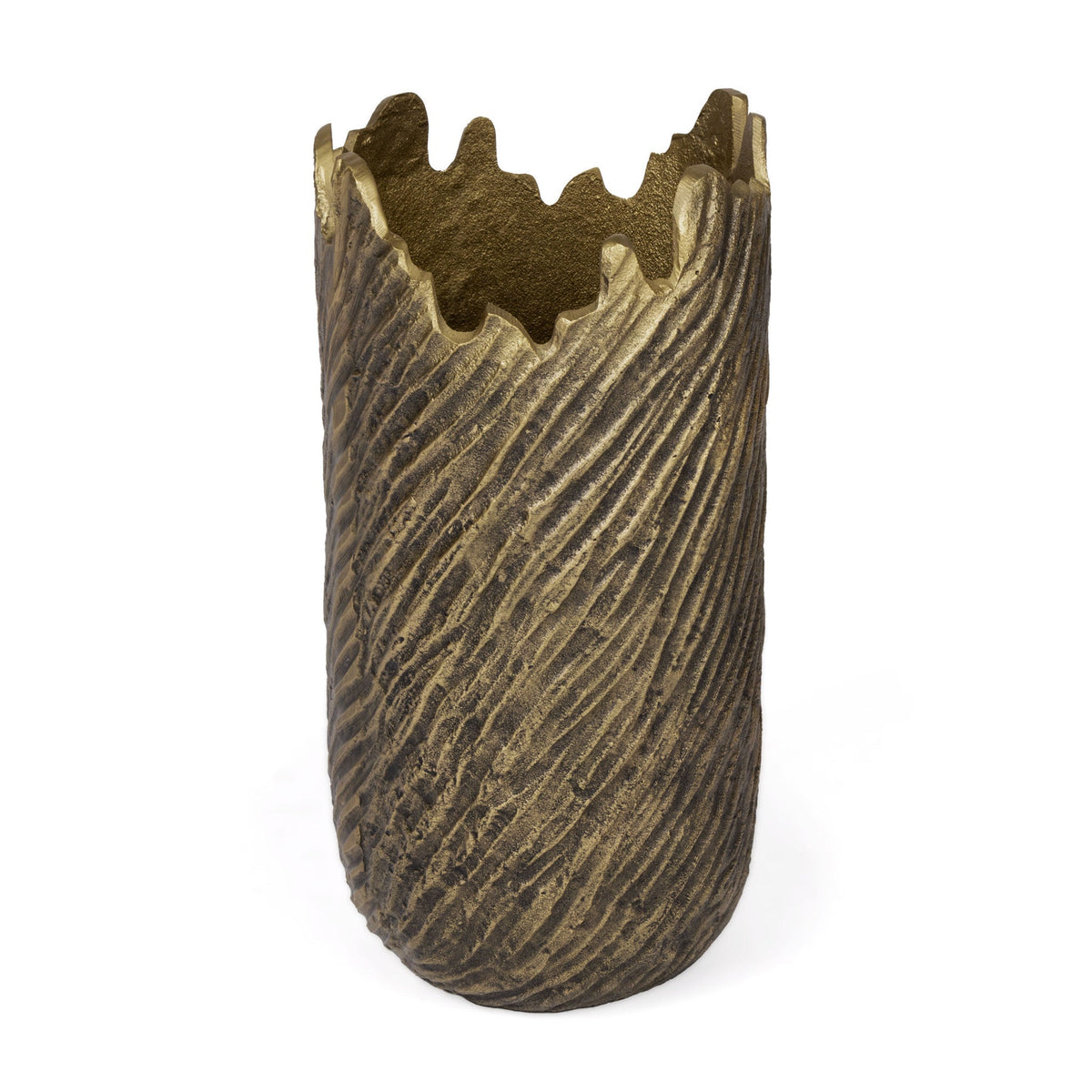 17" Gold Abstract Aluminum Table Vase LuxuryLifeWay Online Store