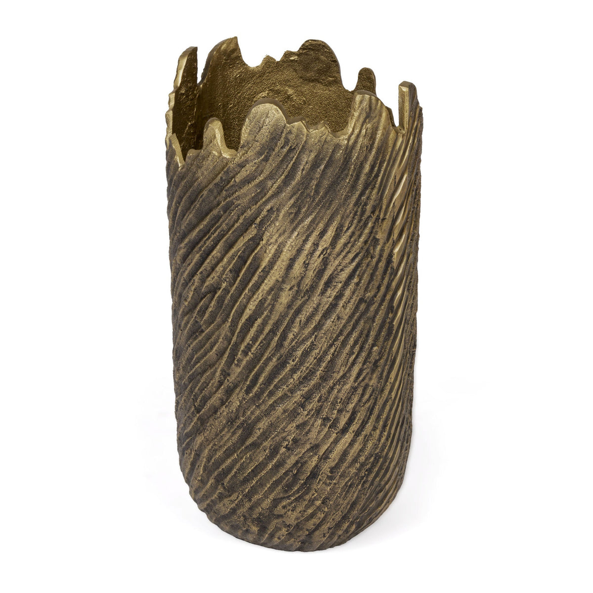 17" Gold Abstract Aluminum Table Vase LuxuryLifeWay Online Store