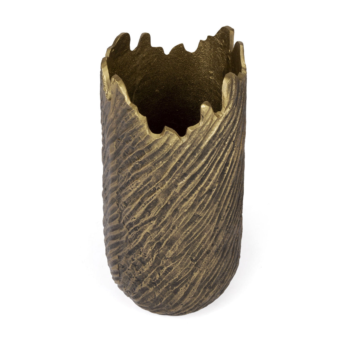 17" Gold Abstract Aluminum Table Vase LuxuryLifeWay Online Store