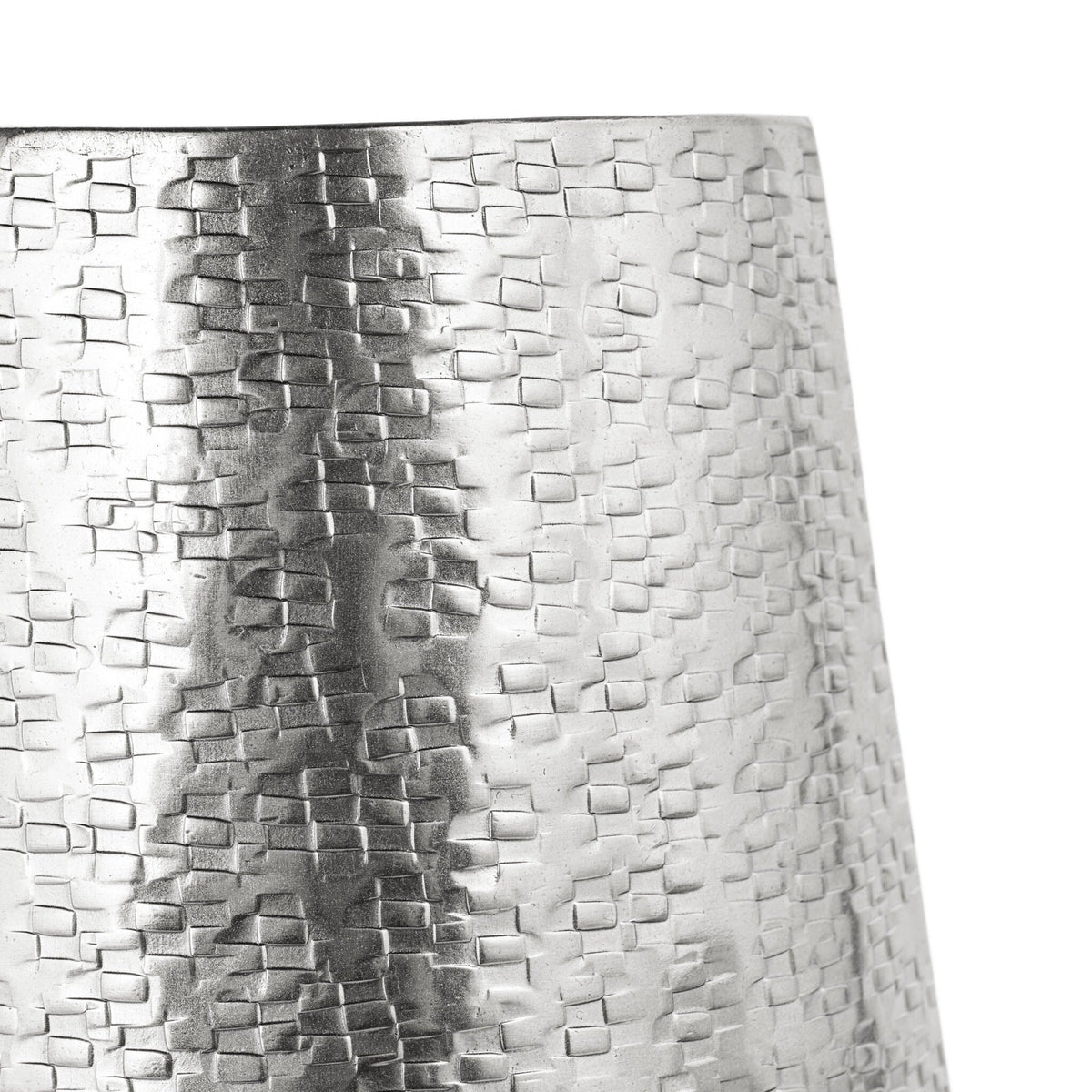 10" Silver Hammered Cone Aluminum Table Vase LuxuryLifeWay Online Store