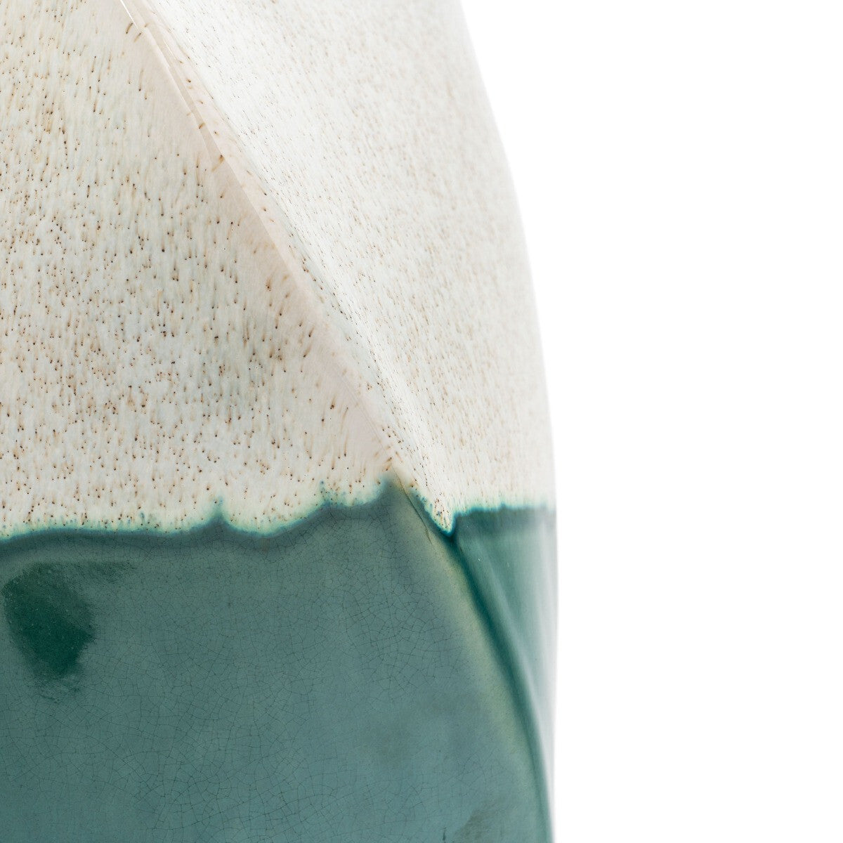 12" Green and Ivory Ombre Wavy Ceramic Table Vase LuxuryLifeWay Online Store