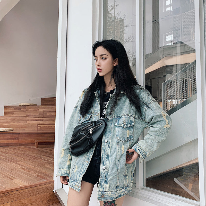 Dinosaur Patch Denim Jacket Pi-Mart