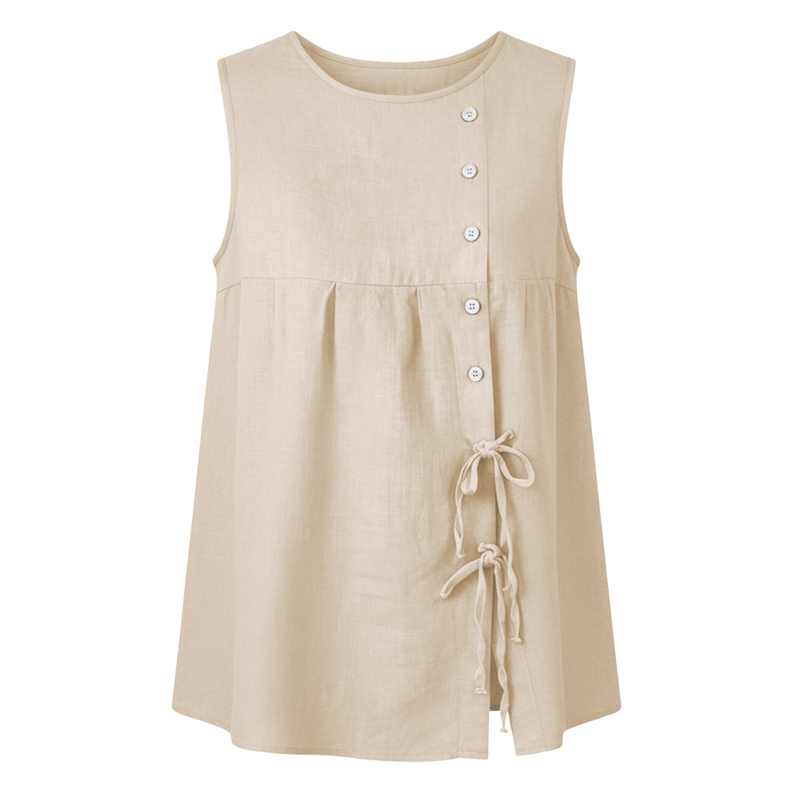 Loose-fit Sleeveless Shirt Blouse For Women NorixaFashion.com