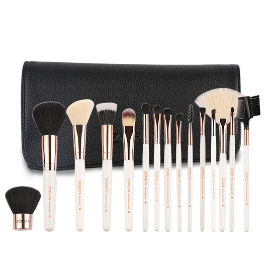 Set of 15 nylon hair makeup brushes CJD2