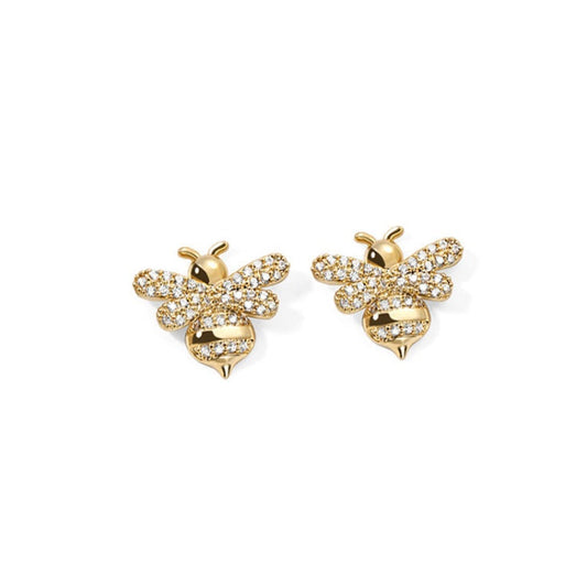S925 silver pin with zircon earrings LadyShow.Store