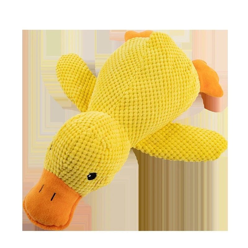 Pet Plush Toy Dog Calming Duck Stuffed Duck Toys Chew Toy Squeaky For Puppy Pet Teeth Cleaning Chew Pillow Toy Pet Supplies Pets Fashion