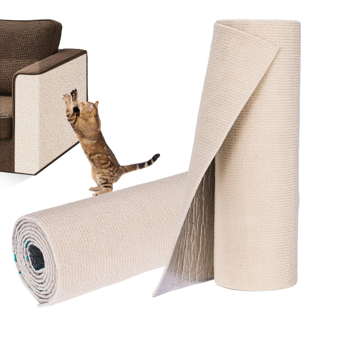 Cat Scratch Furniture Protector, DIY Cat Scratching Mat For Couch, Sofa, Wall,Cat Post,Cat Tree Durable Furniture Guards Couch Scratcher From Cats Claws Scratching For Indoor Pets Fashion