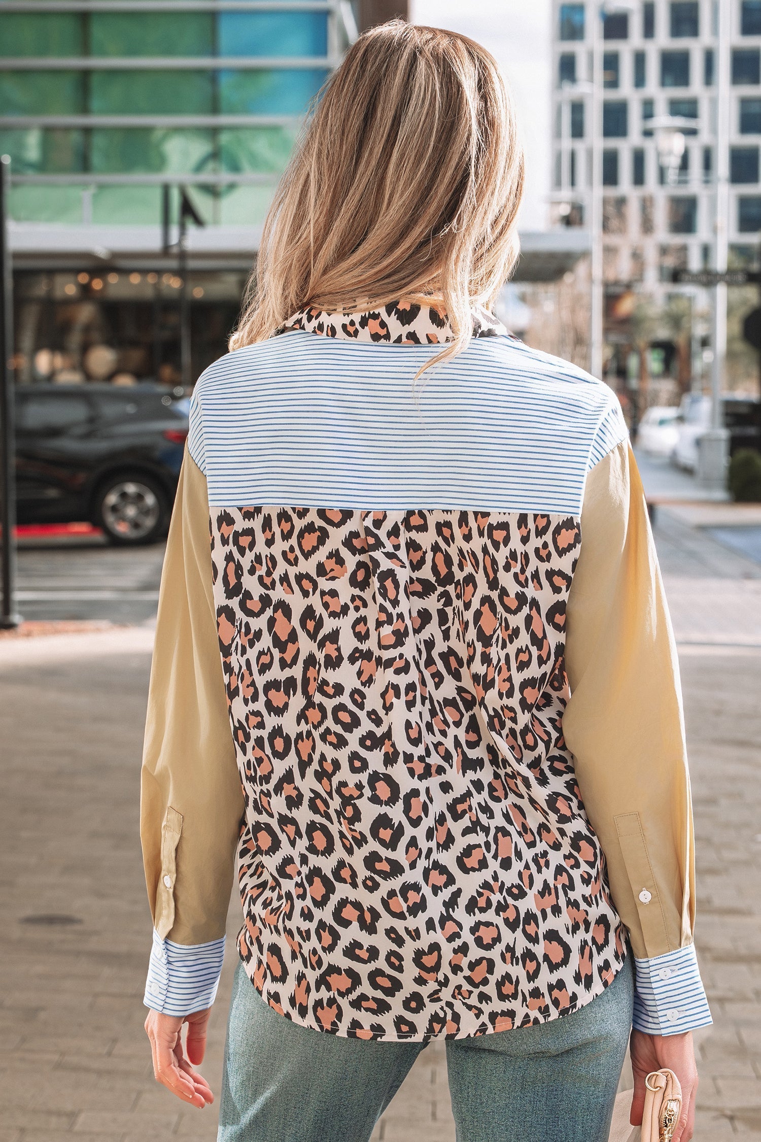 Aleia Chest Cuffed Sleeve Shirt LuxuryLifeWay Online Store
