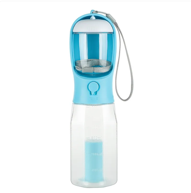 Portable Cat Dog Water Bottle Food Feeder Drinker Poop Dispenser 3 In 1 Leak-proof Multifunctional Dog Water Bottle Pet Products LadyShow.Store