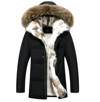 new down jacket men's long section Korean youth lovers men's winter large size coat thickening LadyShow.Store