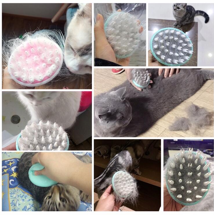 Massage Bath Brush Comfortable Pet Brush Grooming Dog PuppyWashing Cleaning Bath Brush Comb Dog Massage Shower Pets Fashion