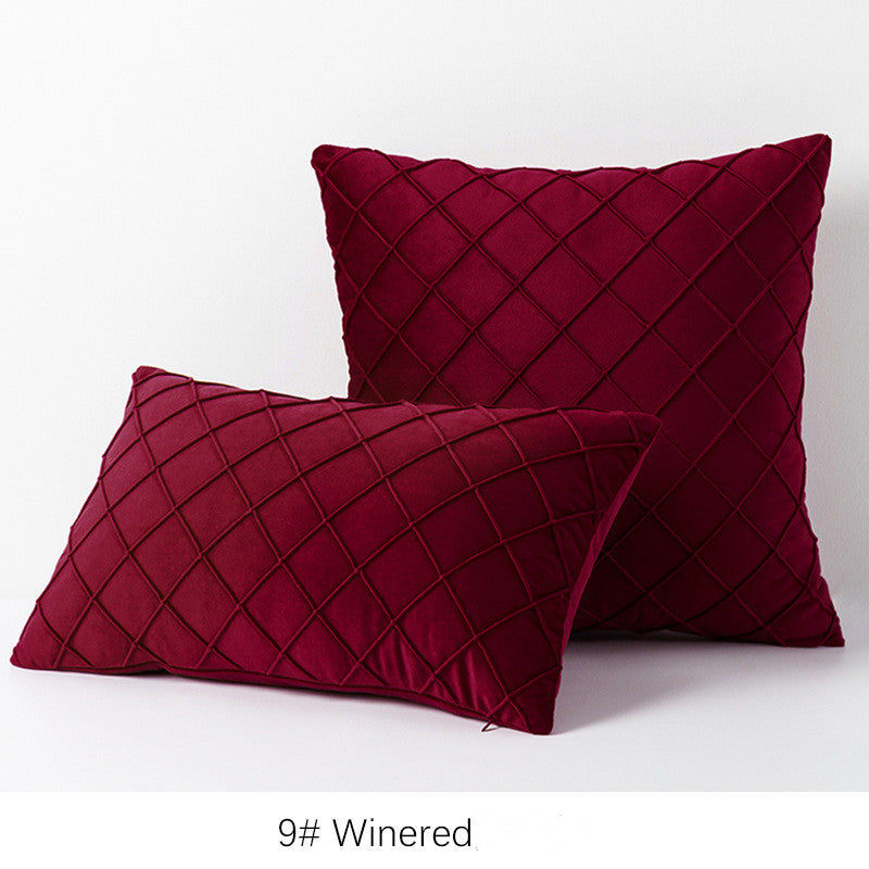 Diamond plaid velvet pillowcase Best YouTube Store