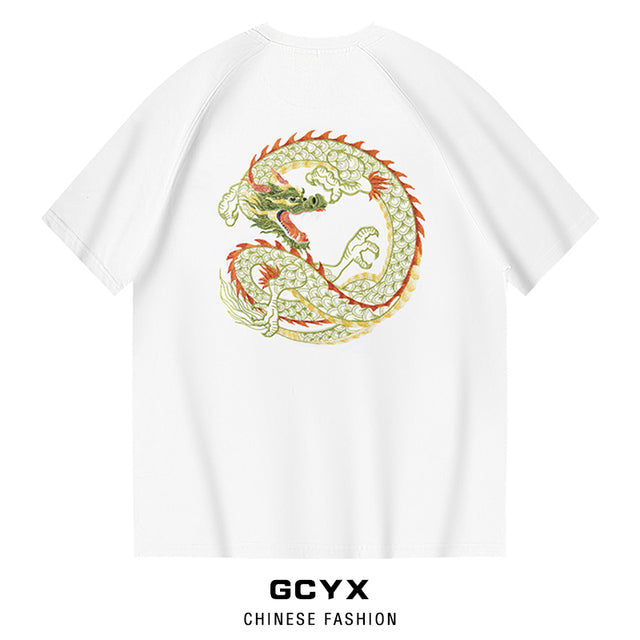 Men's Cotton Short-Sleeved Embroidered T-Shirt 2024 Pi-Mart