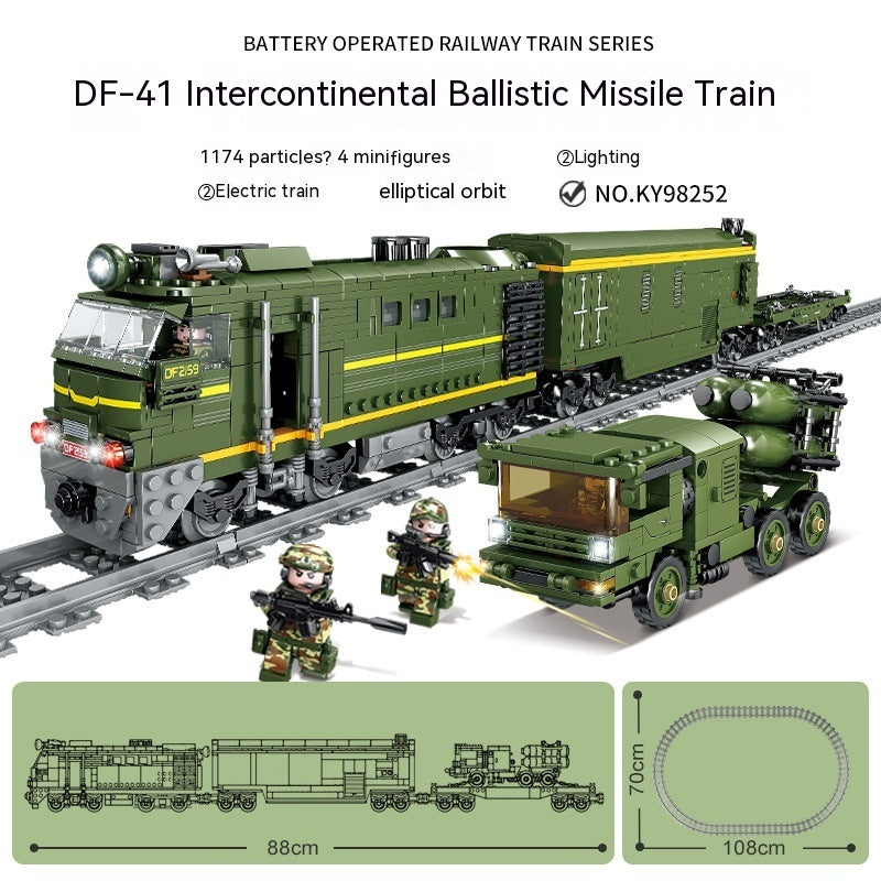 Electric Rail Train Model Children Education Small Particles Assembled Building Block Toys LuxuryLifeWay Online Store