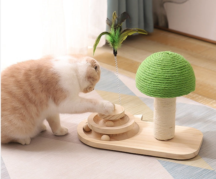 Pet Cat Tree Toys Cat Scratch Post Pet Furniture Scratching Post Cats Claw Scratcher Double Sisal Balls Cat Accessories Pets Fashion