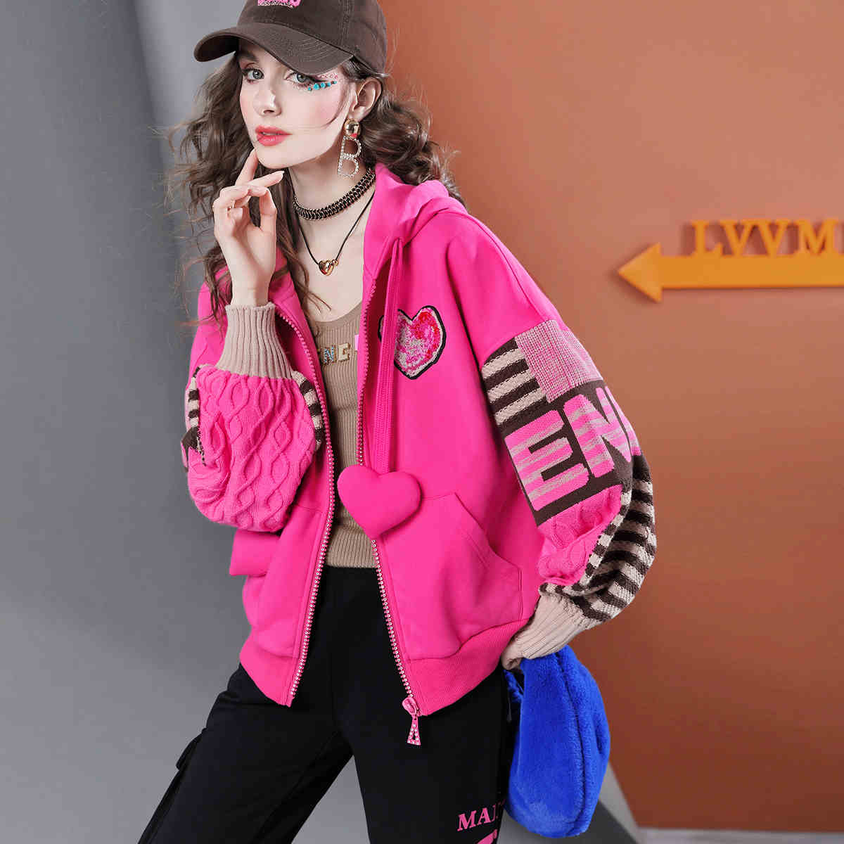 Women's Hooded Knitted Top Baggy Coat Best YouTube Store