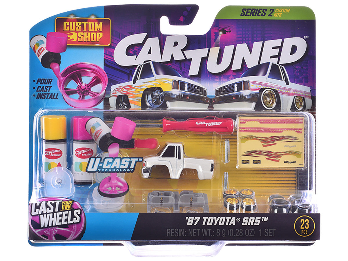 1987 Toyota SR5 Pickup Truck White and 1993 Toyota Supra Blue "Custom Shop" 2 Car Set Diecast Model Cars by CarTuned LuxuryLifeWay Online Store