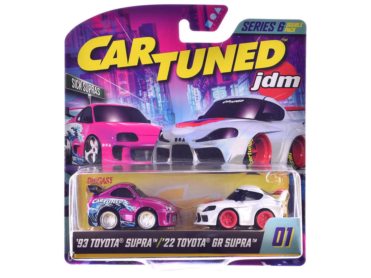 "Sick Supras" Series 6 Toyota Double Pack Set of 2 Cars Diecast Model Cars by CarTuned LuxuryLifeWay Online Store