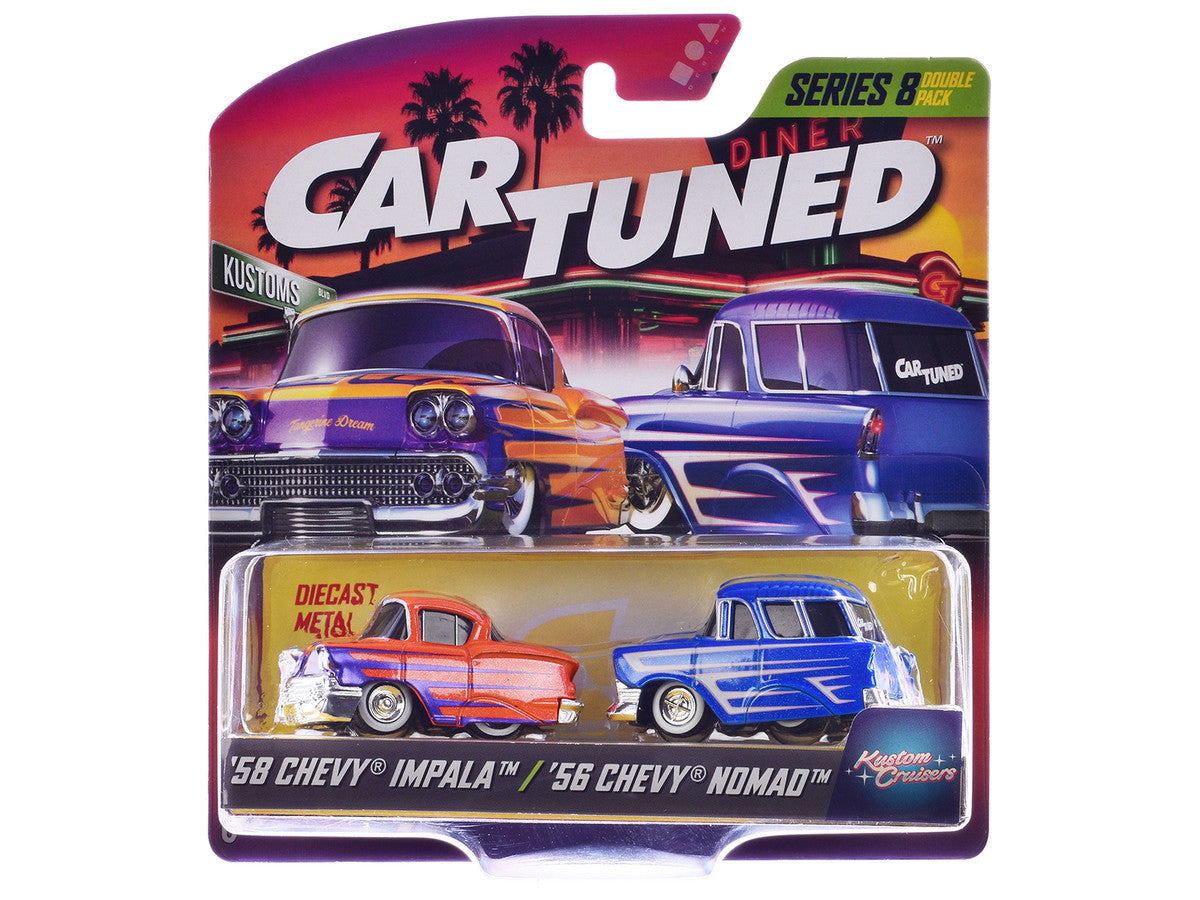 "Kustoms" Double Pack Series 8 Set of 4 Cars Diecast Model Cars by CarTuned LuxuryLifeWay Online Store
