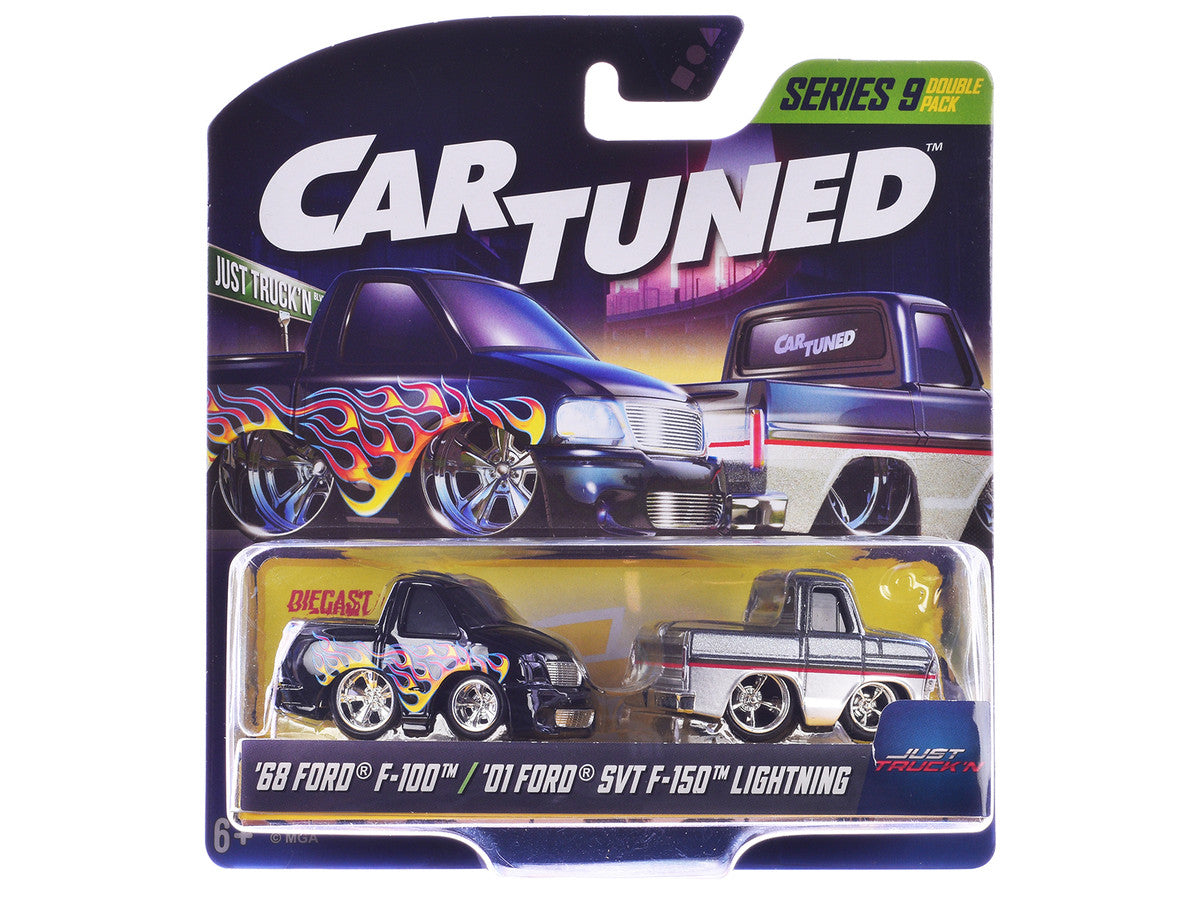 "Just Truck'n" Double Pack Series 9 Set of 4 Cars Diecast Model Cars by CarTuned LuxuryLifeWay Online Store