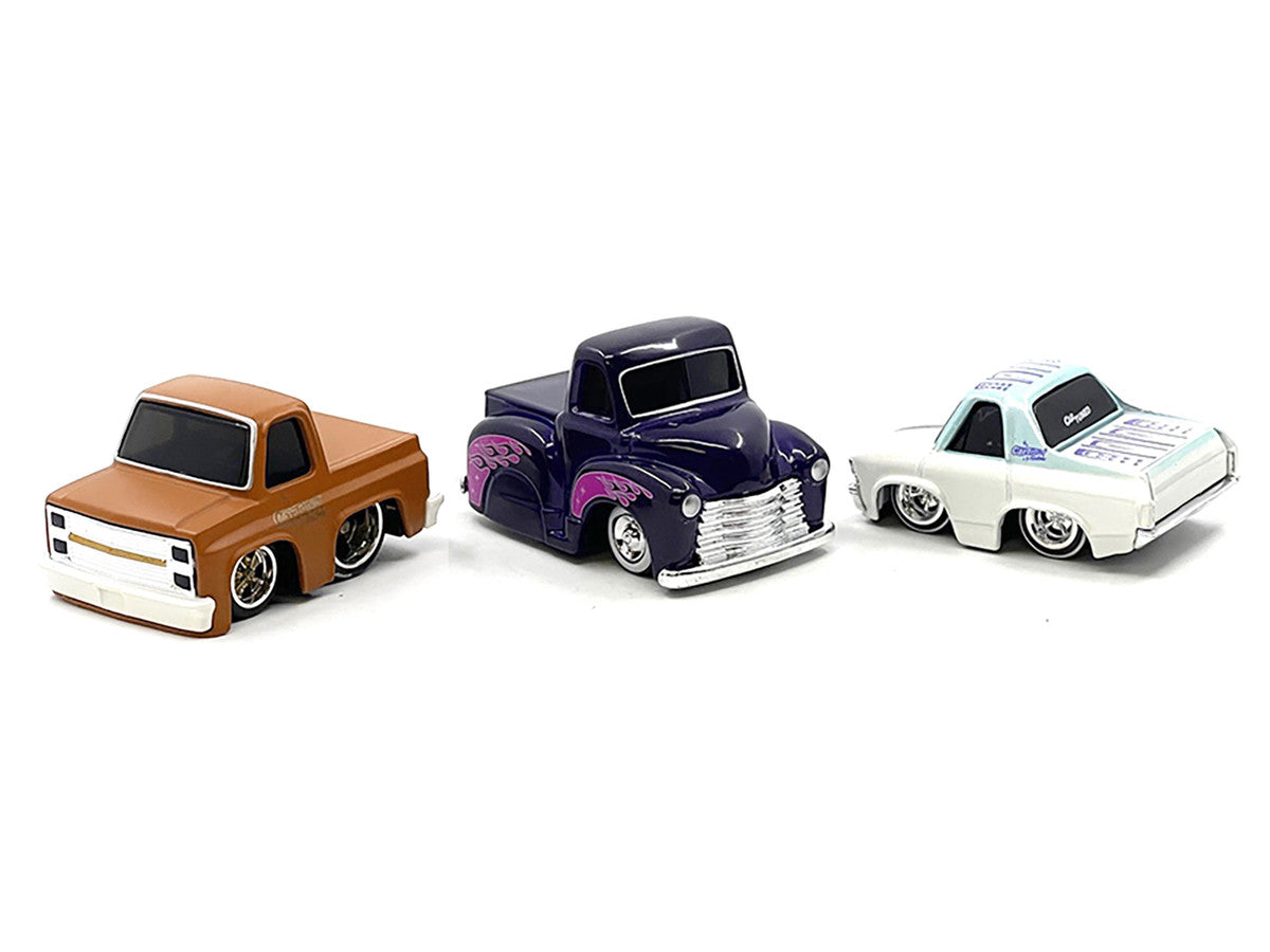 "Kustoms" Series 4 Chevrolet Triple Pack Set of 3 Cars Diecast Model Cars by CarTuned LuxuryLifeWay Online Store