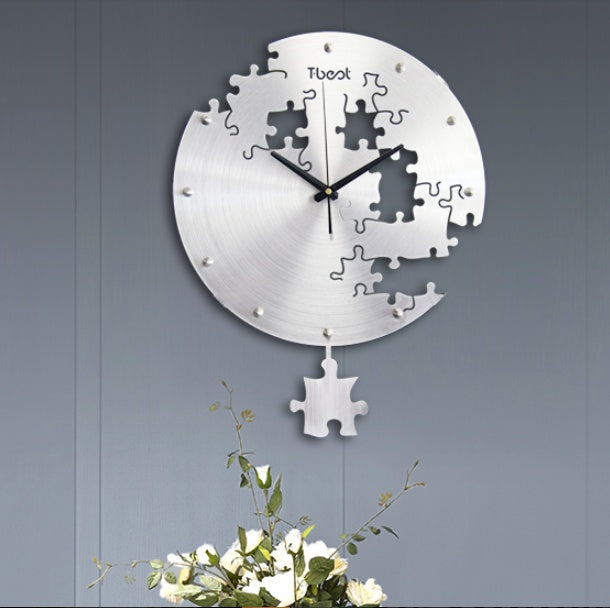 16 Inch Circilar Creative Wall Clock Art Wall Watch Modern Design Living Room And Bedroom Mute Clock Wall Home Decor Wall Clocks PearlNestDecor.com