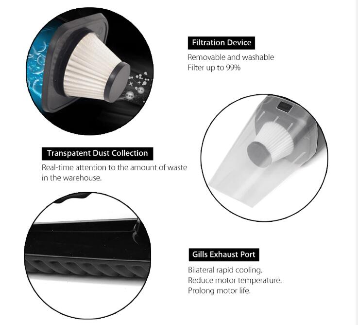 High Power Wet and Dry Vacuum Cleaner Car Vacuum Cleaner Super Suction Haipa Handheld CJD