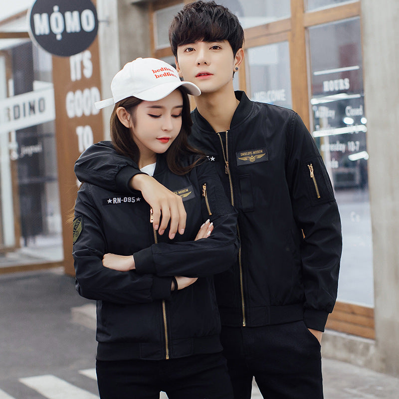 Couple's Baseball Jackets - Korean Style Flight Wear Pi-Mart