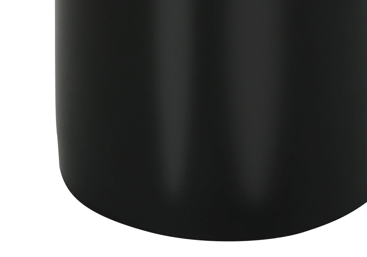 25" Black and Gold Concrete Cylinder Table Lamp With Black Drum Shade LuxuryLifeWay Online Store
