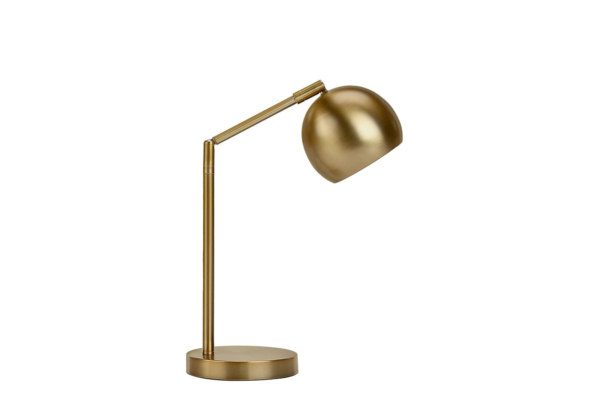 19" Gold Metal Round Table Lamp With Gold Dome Shade LuxuryLifeWay Online Store