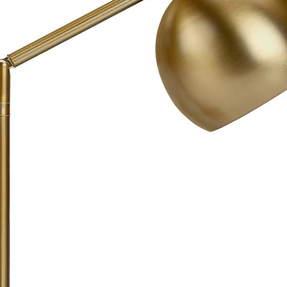 19" Gold Metal Round Table Lamp With Gold Dome Shade LuxuryLifeWay Online Store