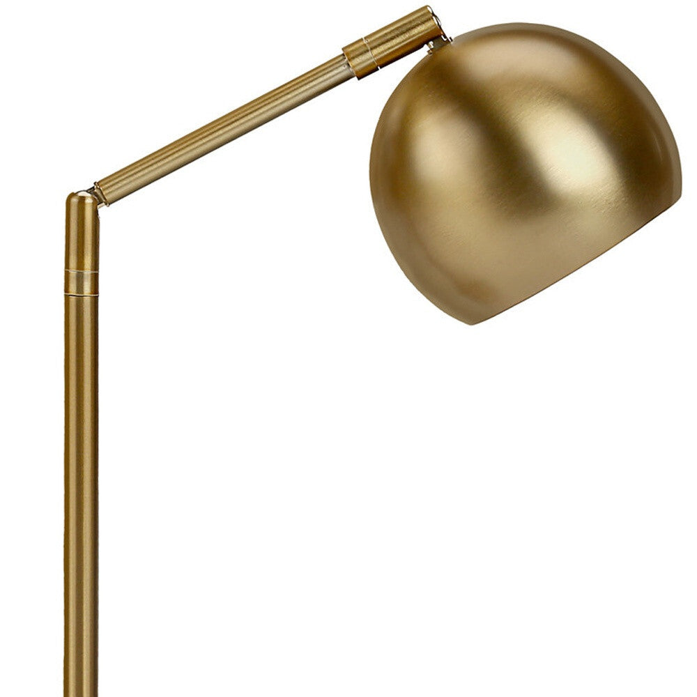 19" Gold Metal Round Table Lamp With Gold Dome Shade LuxuryLifeWay Online Store