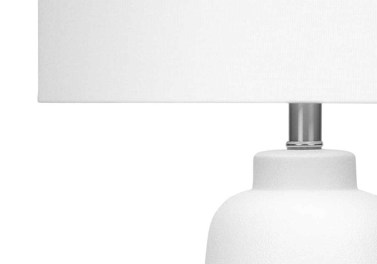 26" Cream Ceramic Cylinder Table Lamp With Cream Drum Shade LuxuryLifeWay Online Store