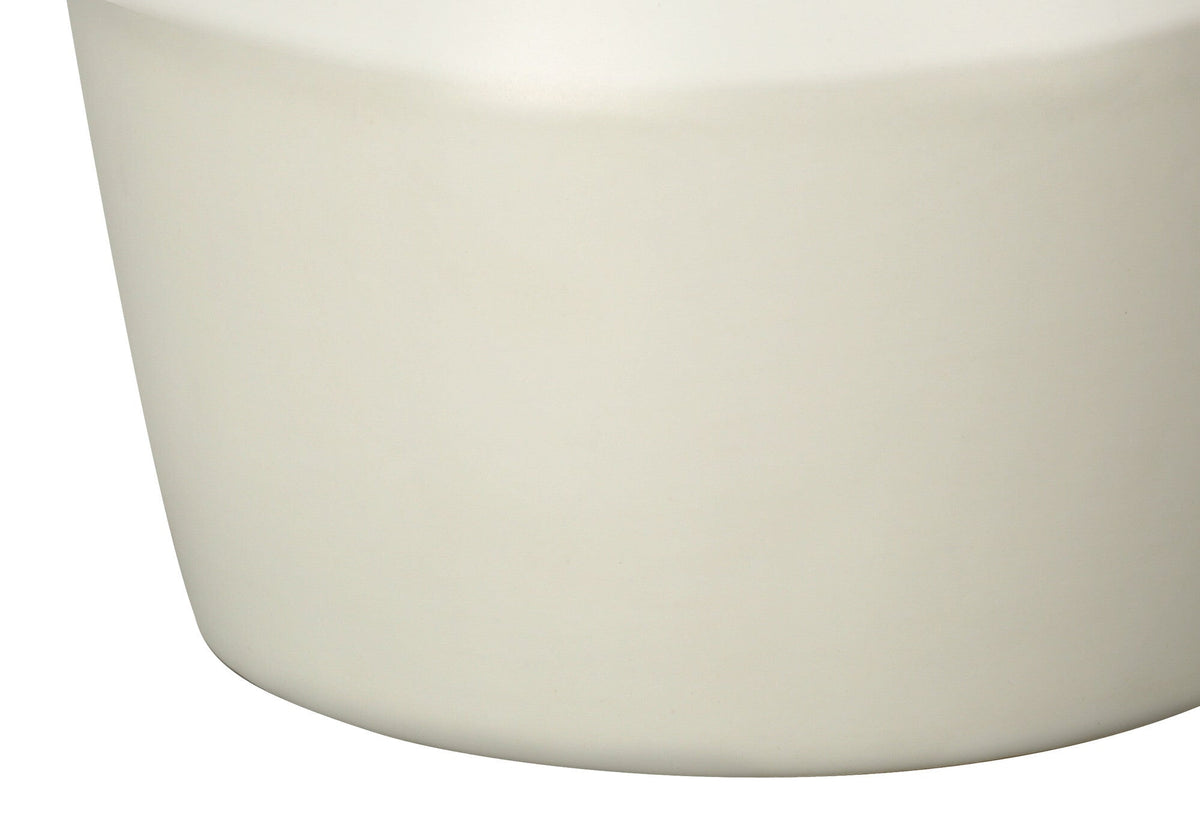 17" Cream Ceramic Geometric Table Lamp With Cream Drum Shade LuxuryLifeWay Online Store