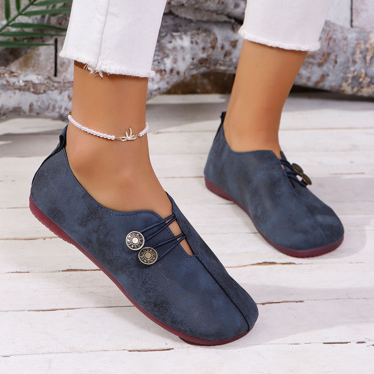 Ins Square Toe Slip-on Sandals Summer Fashion Soft Flat Shoes For Women CJD