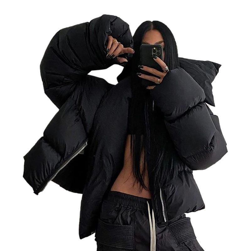 Snap-on Scarf Coat Warm-keeping Cotton Clothing Best YouTube Store