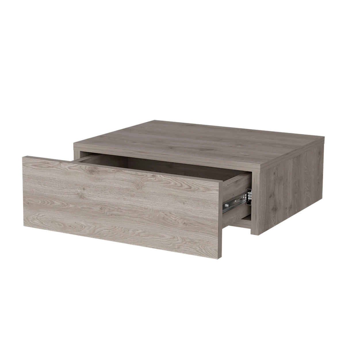 5" Gray One Drawer Faux Wood Floating Nightstand LuxuryLifeWay Online Store