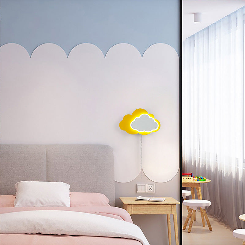 Modern Minimalist Bedroom Creative Cloud Wall Lamp PearlNestDecor.com