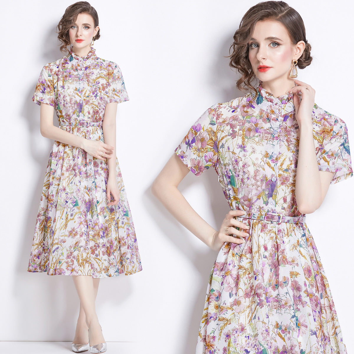 Mild Luxury Retro Elegant Dress Women NorixaFashion.com