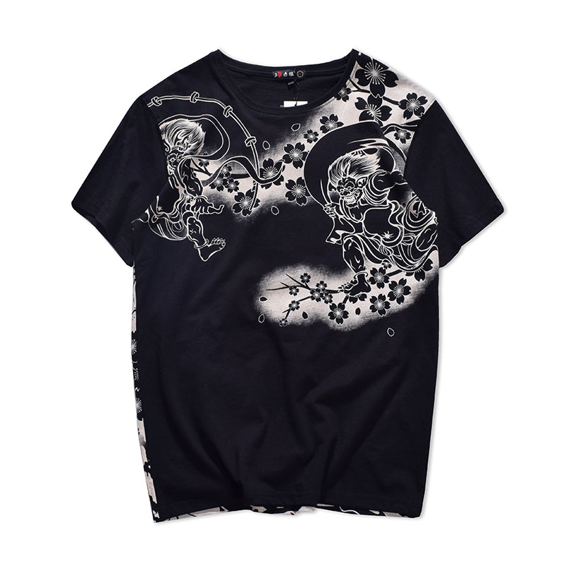 Men's Short Sleeve T-Shirt - Japanese Embroidered Design Pi-Mart