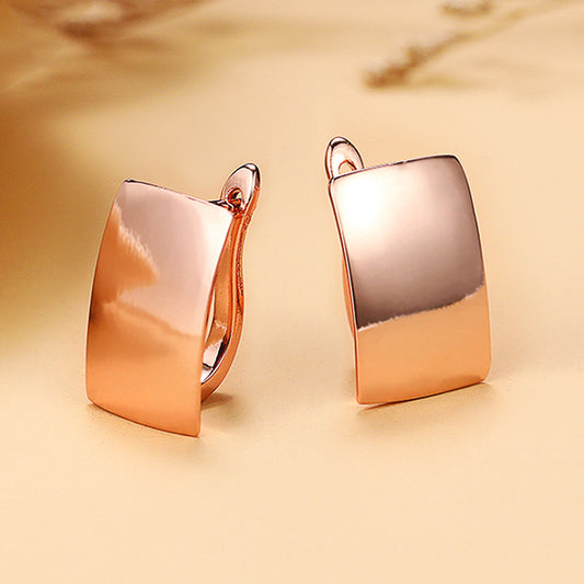 Earrings Rectangular Earrings Rose Gold Ear Clip